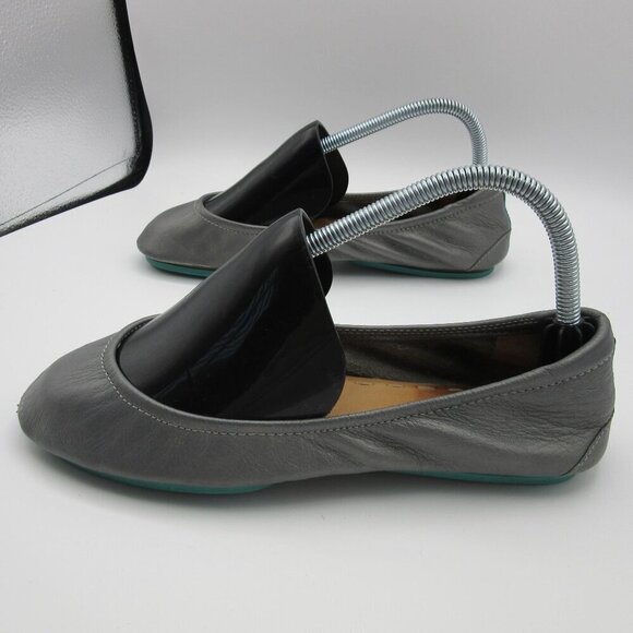Tieks By Gavrieli Silver Metallic Pewter Classic Ballet Flats Womens 8 - Picture 3 of 9